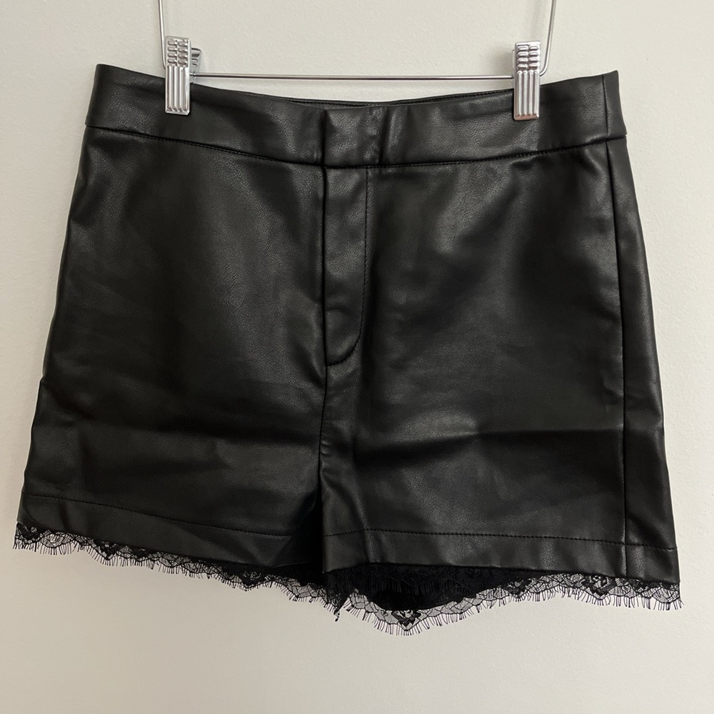 superdown leather style shorts